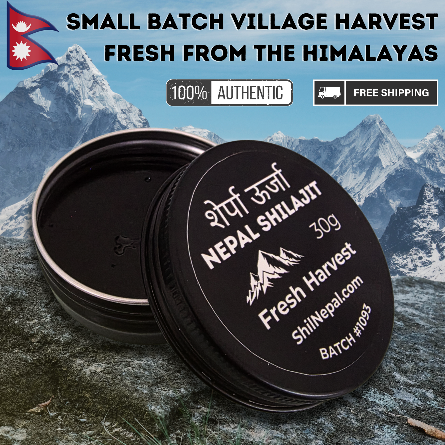 Nepalese Shilajit Resin – 30g Tin
