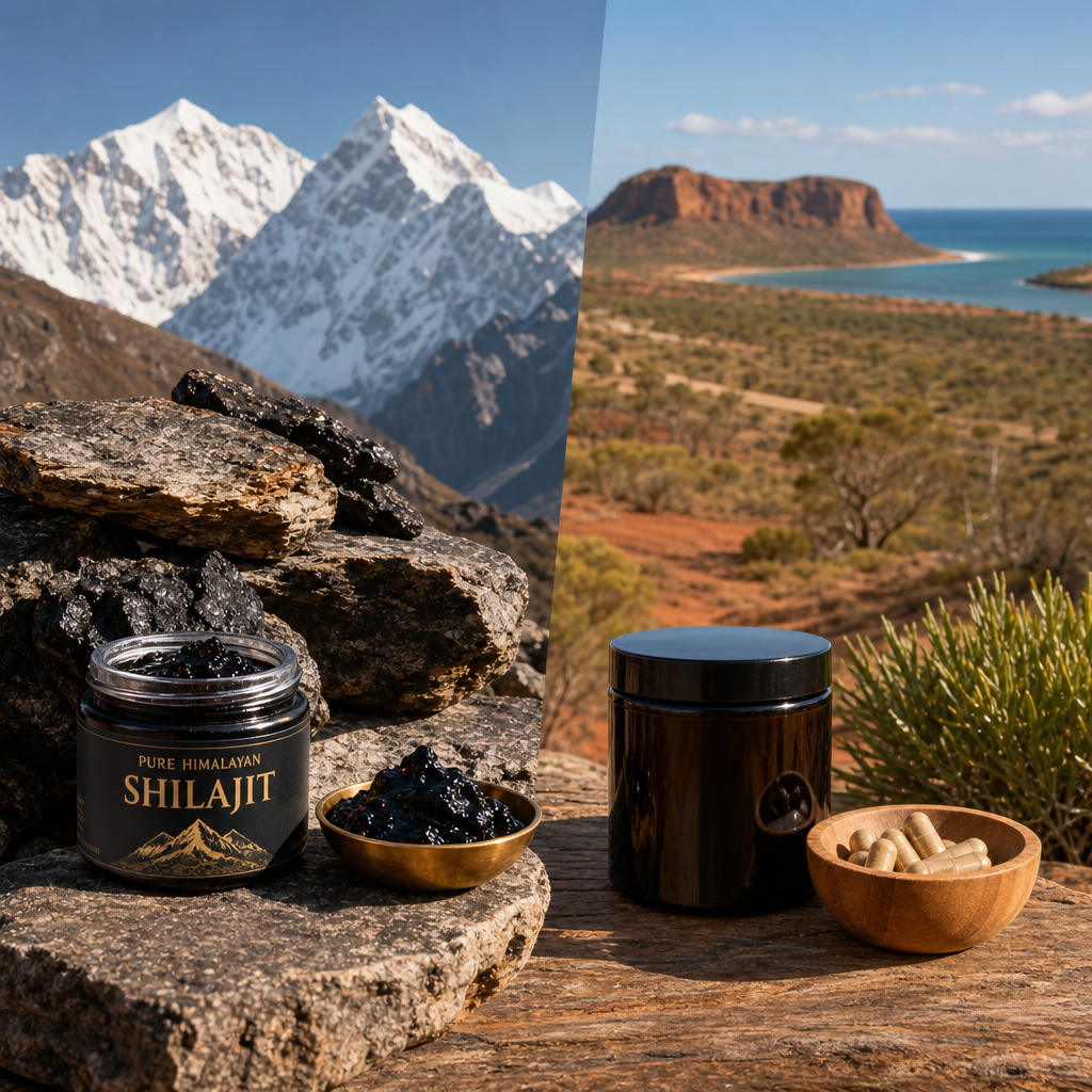 himalayan shilajit vs australian brands - pure Himalayan shilajit resin tin from Nepal
