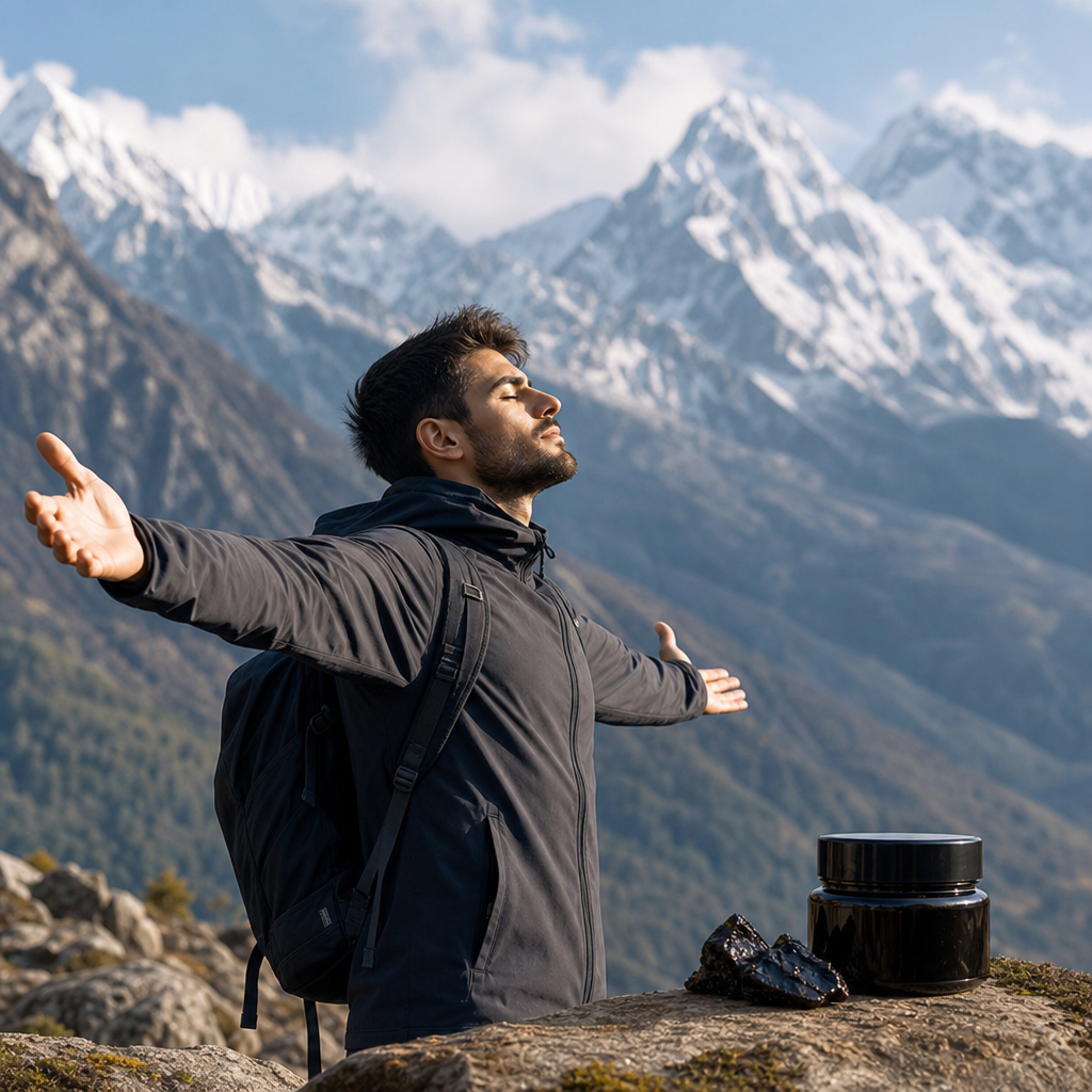 shilajit for fatigue recovery - pure Himalayan resin in a tin, natural wellness image