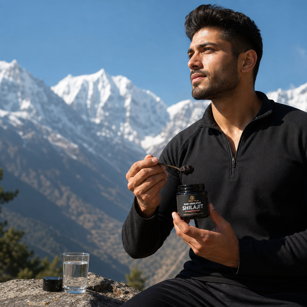 shilajit for men’s performance - pure Himalayan resin tin for strength and vitality