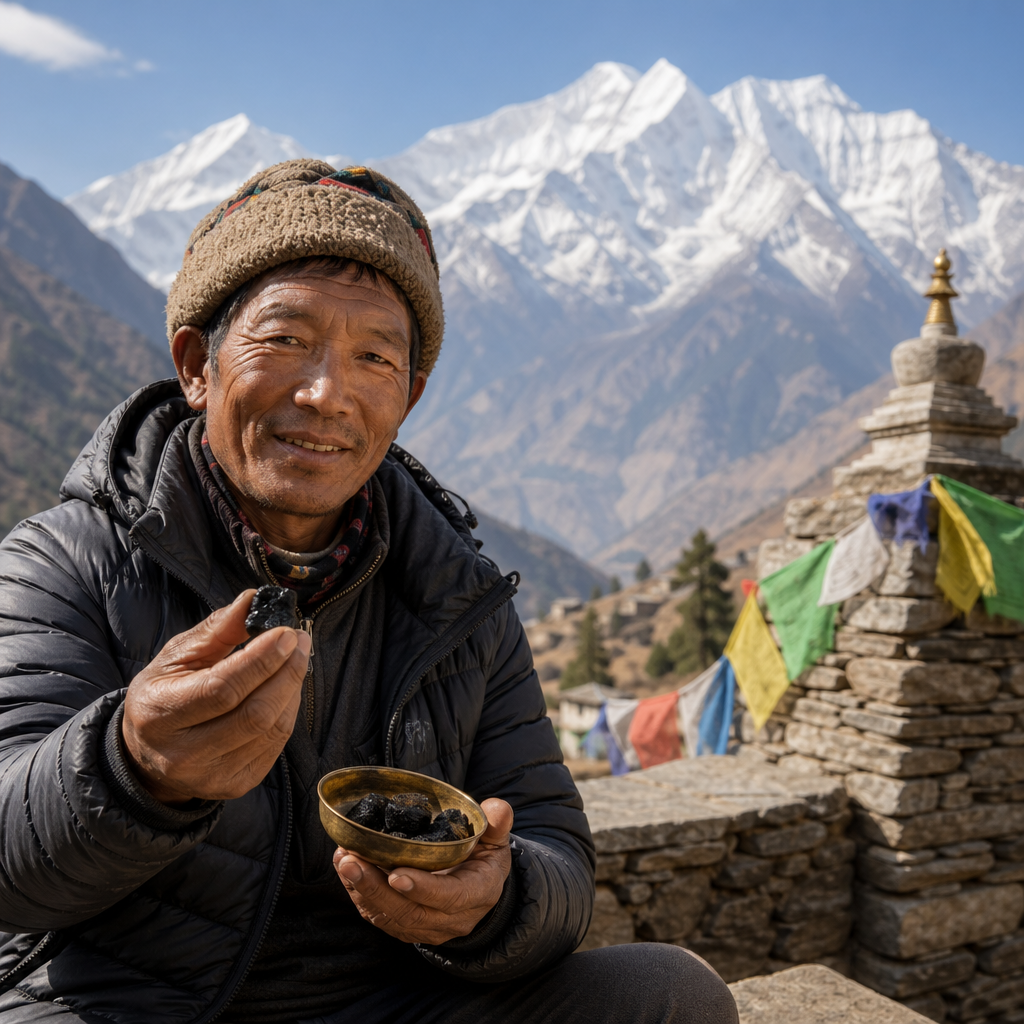 sherpa trust in shilajit - pure Himalayan shilajit resin tin from Namche Bazaar tradition