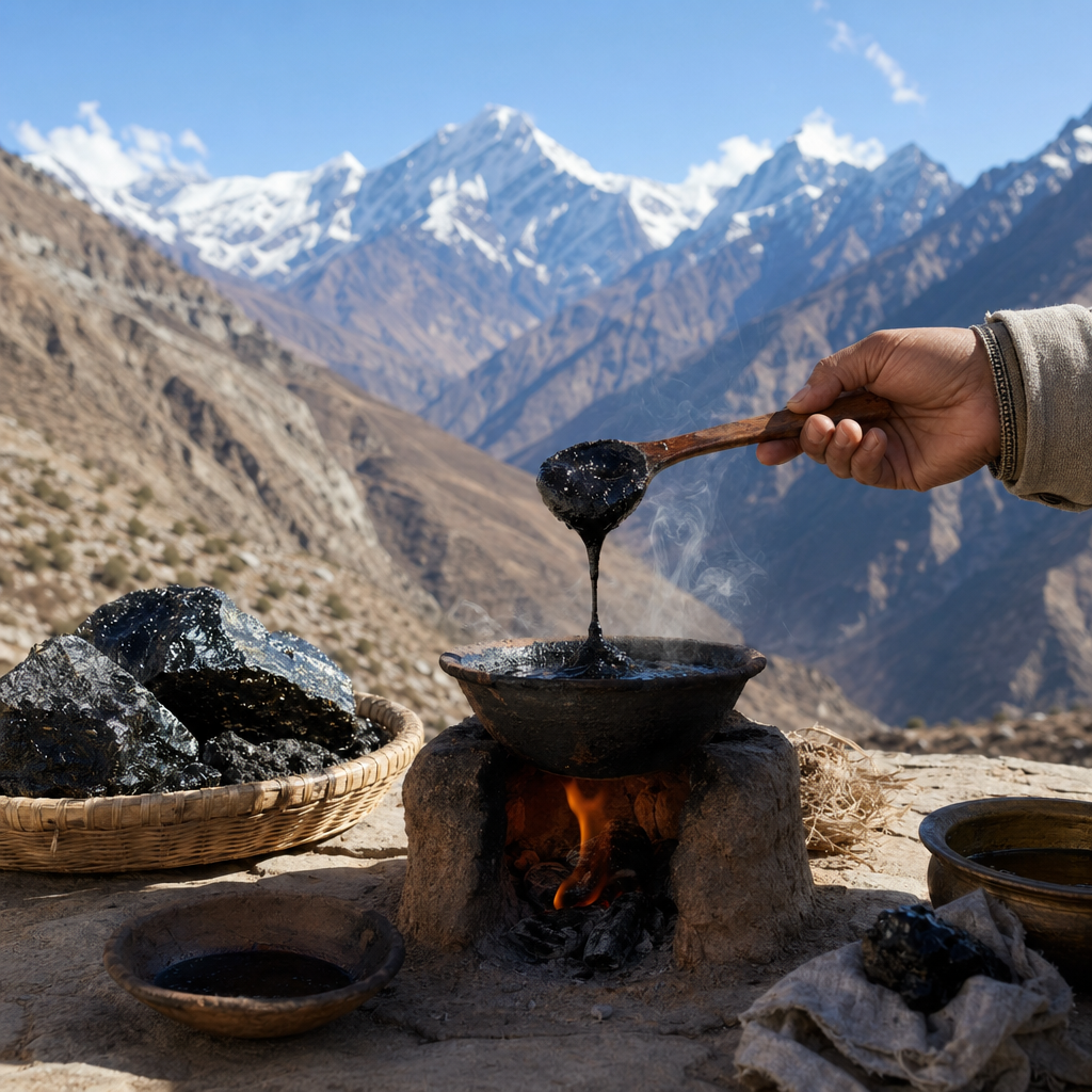 traditional shodhana purification method for pure Himalayan shilajit resin in Australia