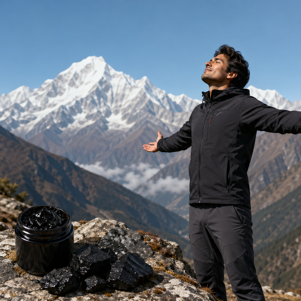 why shilajit is called destroyer of weakness - pure Himalayan resin tin with mountain-inspired styling
