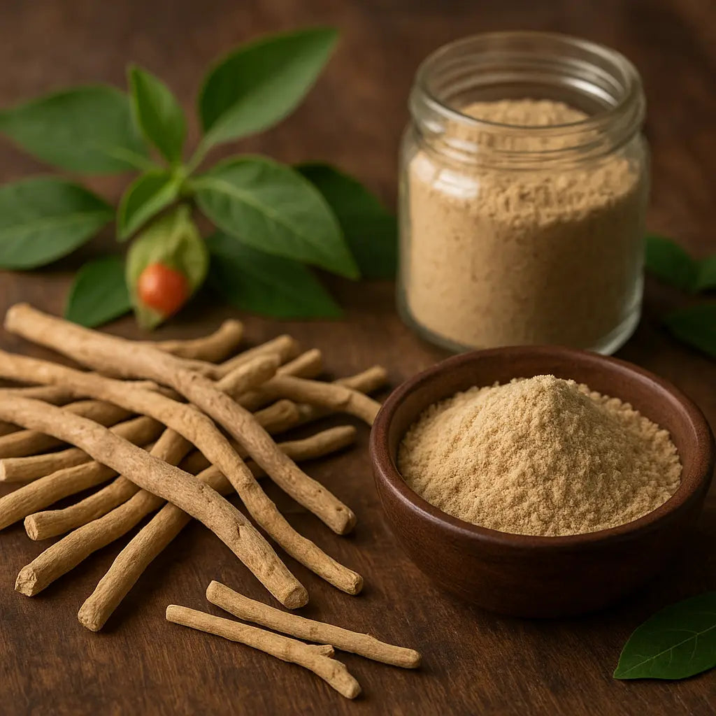 ashwagandha guide - Himalayan tin and herbs, editorial photo